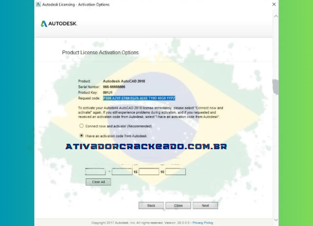 A seguir, no autocad 2023, deixe esta janela inalterada. Em seguida, para começar a crackear, inicie a ferramenta de crack Xfore!