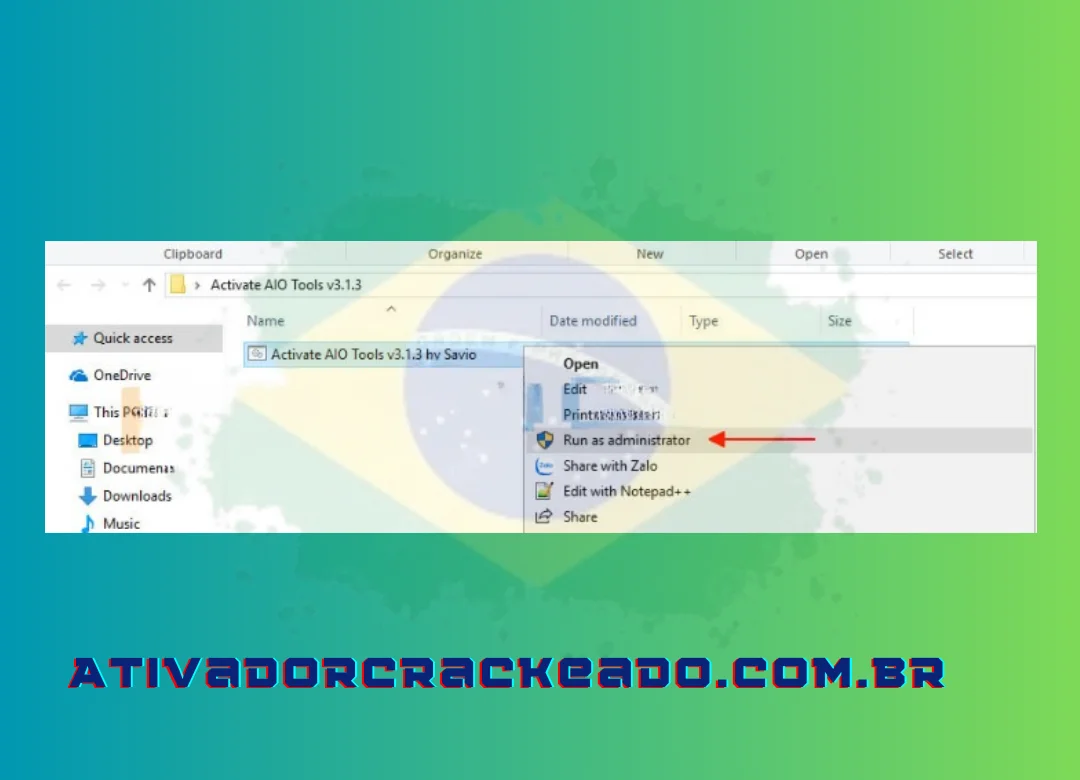 Download ACTIVATE AIO TOOLS – HERE Right click and select Run as administrator