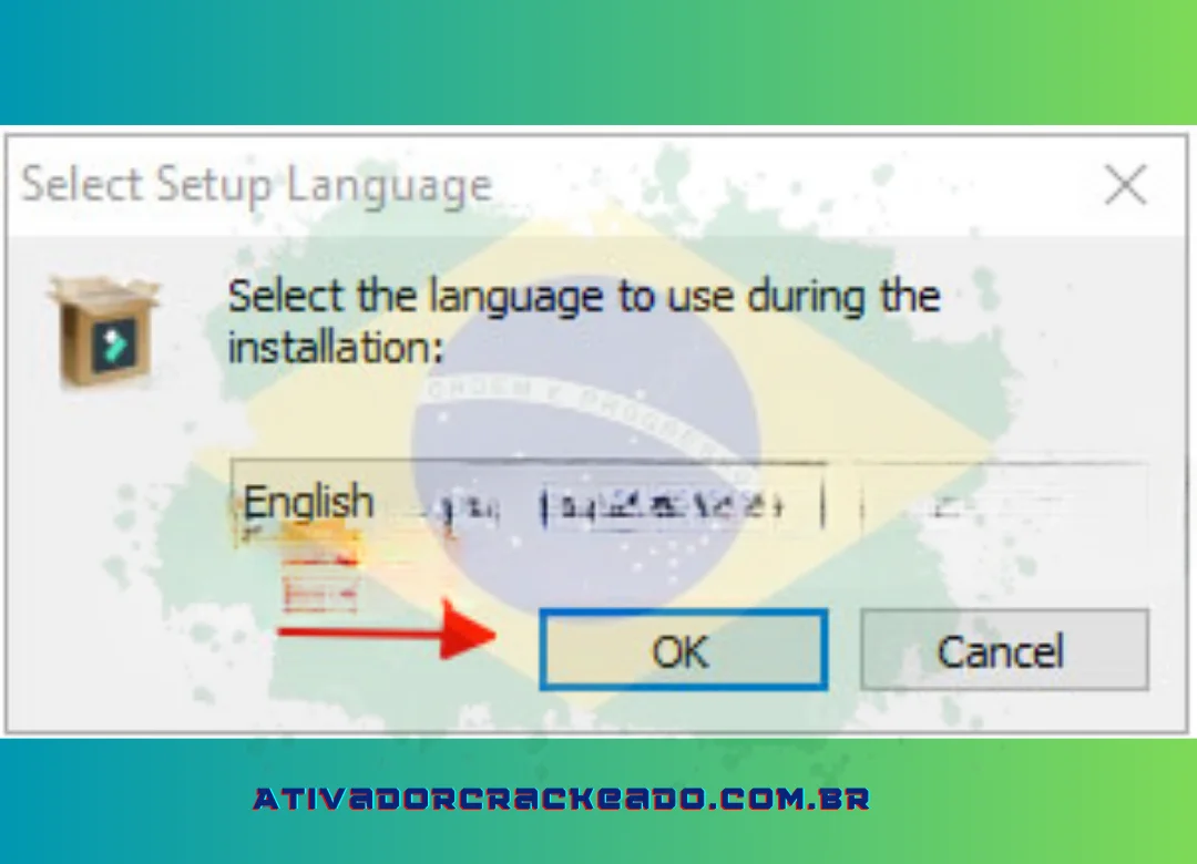 Escolha um idioma e clique em “OK”.