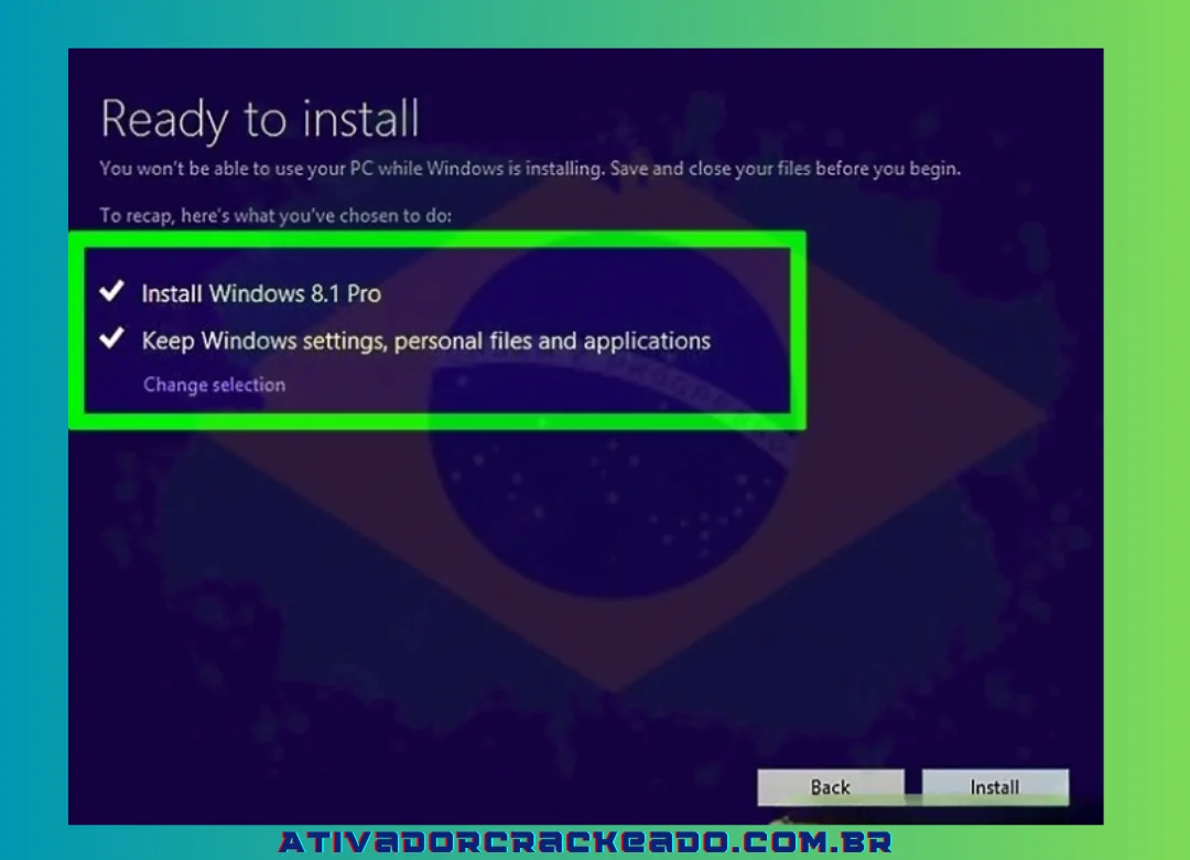Escolha uma versão do Windows 8.1 (como o Windows 8.1 Pro) se essa opção for oferecida a você em vez de ver um botão de download.