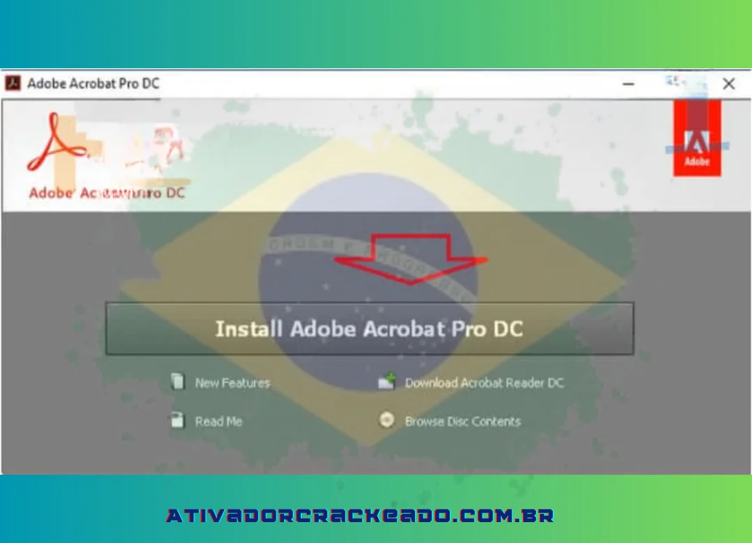 To begin the installation process, choose Install Adobe Acrobat Pro DC.