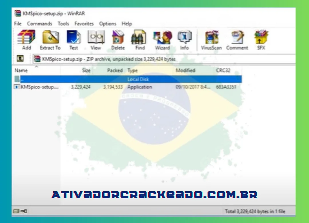 Passo 2 Como acontece com qualquer aplicativo de computador, descompacte o arquivo KMSpico-Setup.