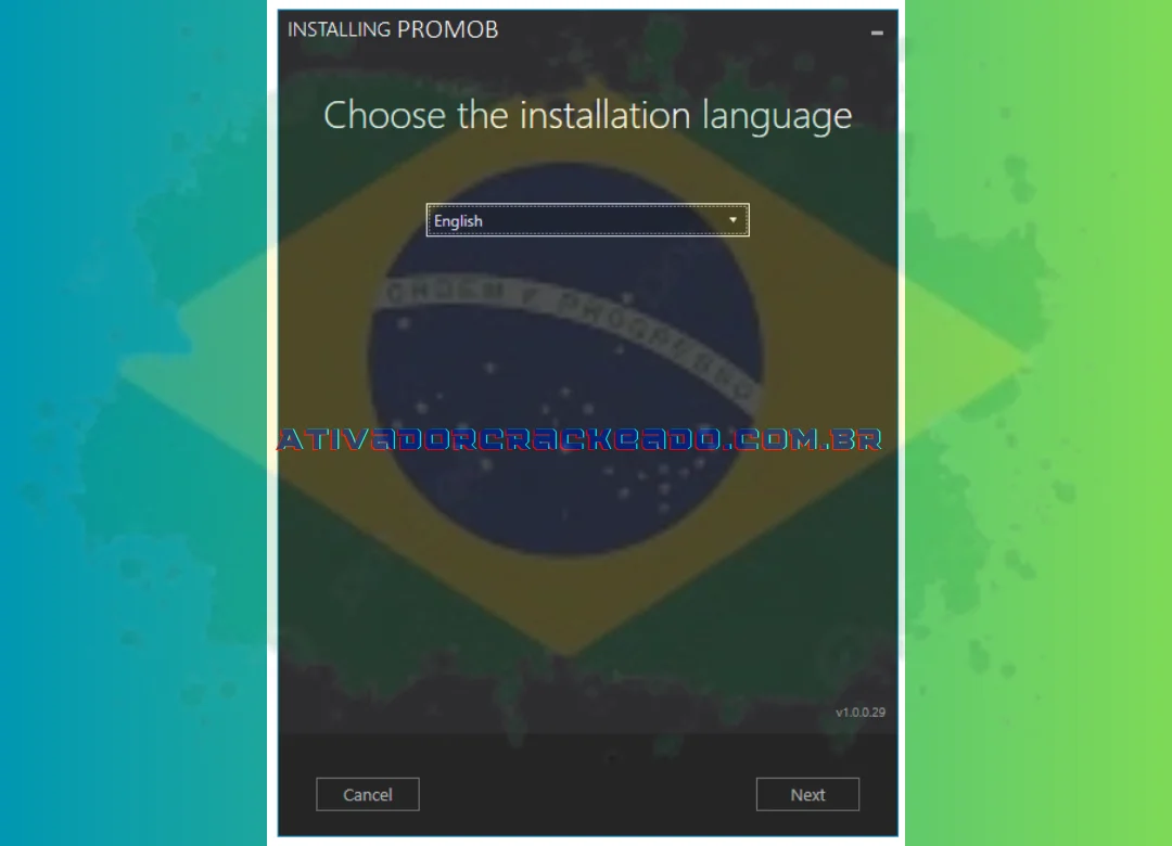 Após selecionar o idioma de instalação do Promob, clique em Avançar.