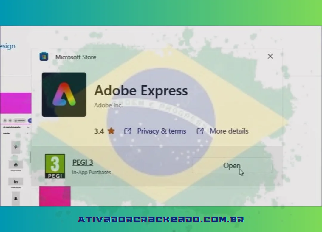 Inicie o aplicativo Adobe Express