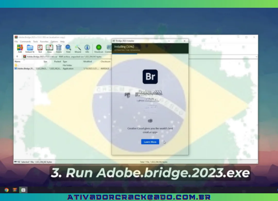 Inicie o programa “Adobe.bridge.2023.exe”.