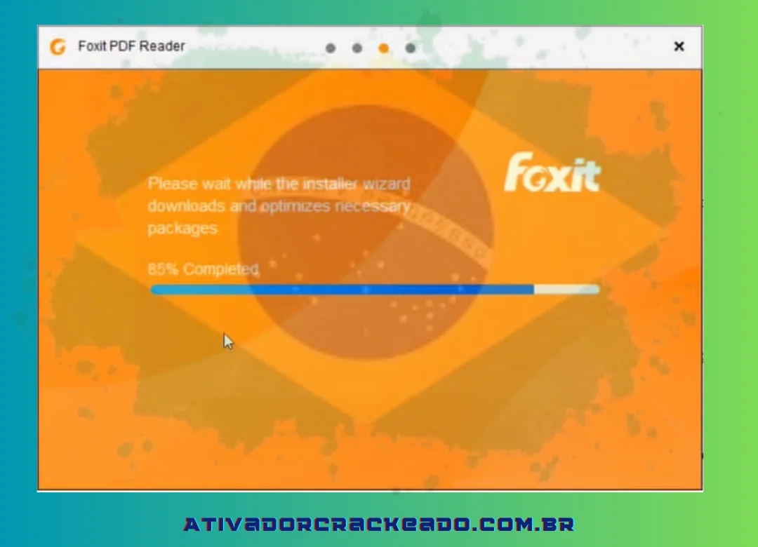 It will take some time for your computer to install Foxit PDF Reader.