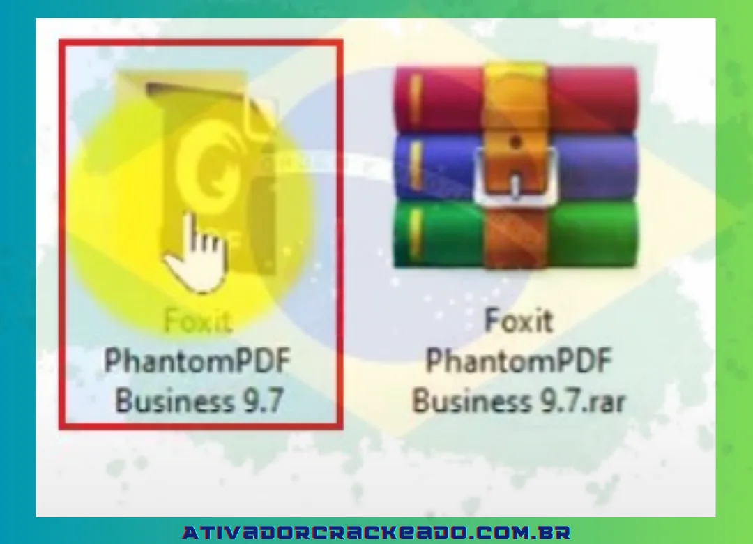 - Abra o arquivo Foxit PhantomPDF Business 9.7. Clique duas vezes para iniciar o arquivo “Crack”.