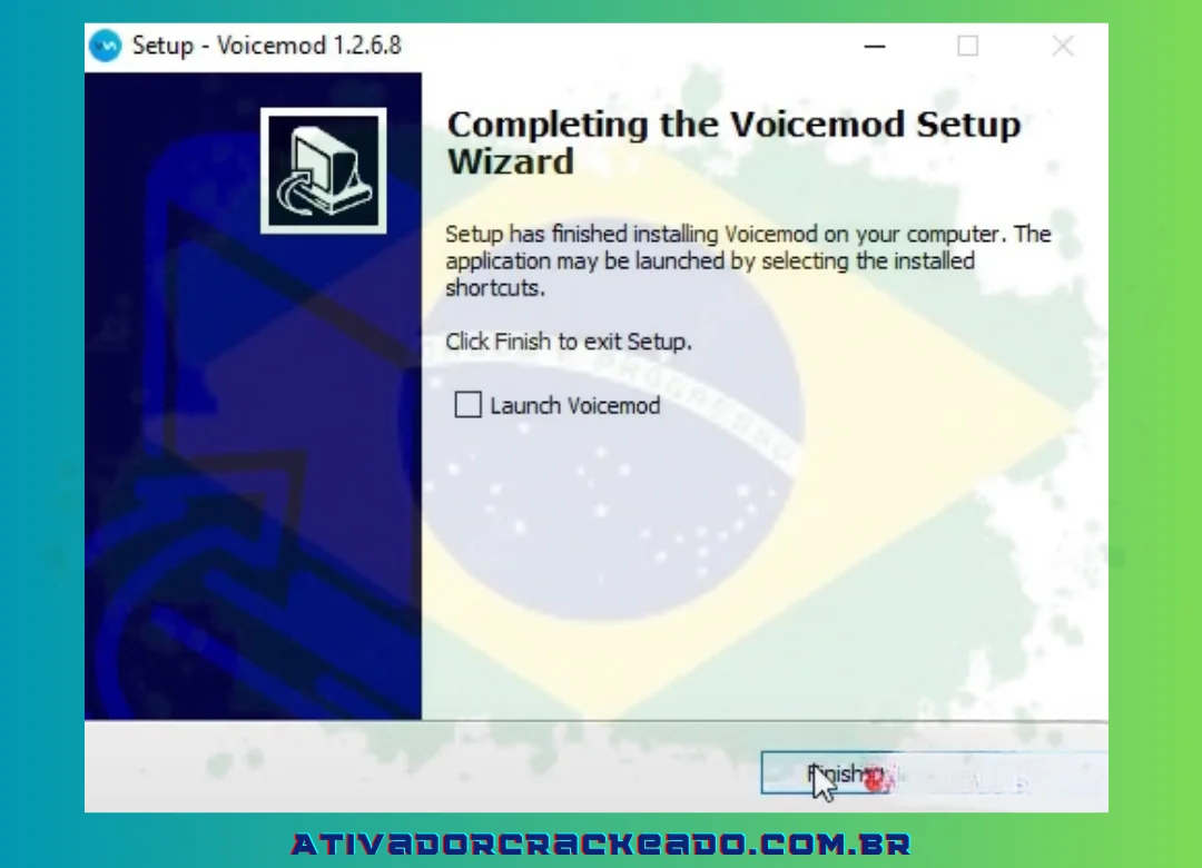 Assim que a instalação do programa Voicemod Pro for concluída