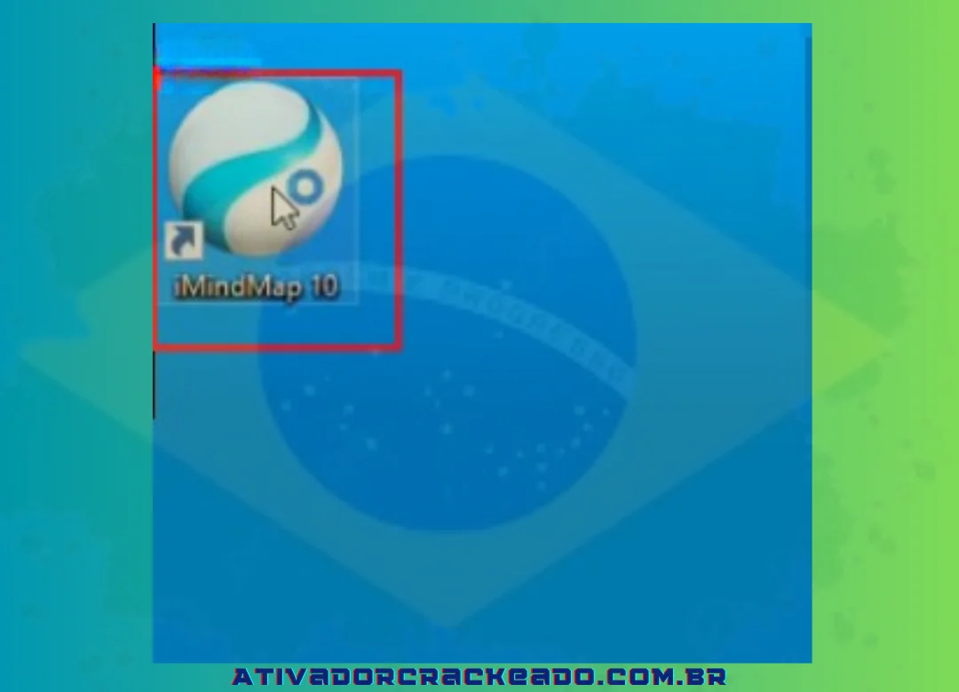 Clicar duas vezes no ícone Imindmap 10 lança o programa.