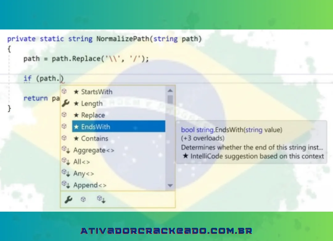 Membros da mesma equipe podem contribuir com código em tempo real usando o IntelliCode.