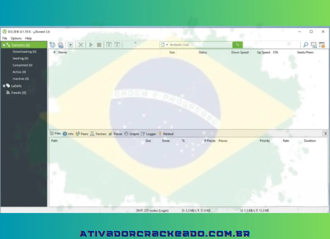 O melhor cliente de torrent criado pelo BitTorrent é o uTorrent Pro 3.6.0 Build 47062. (1)