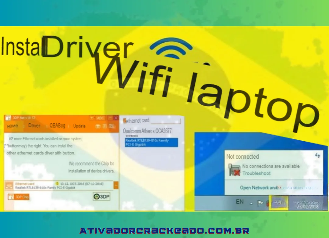 A instalação do driver wifi para Windows 7 sem rede requer o download do arquivo