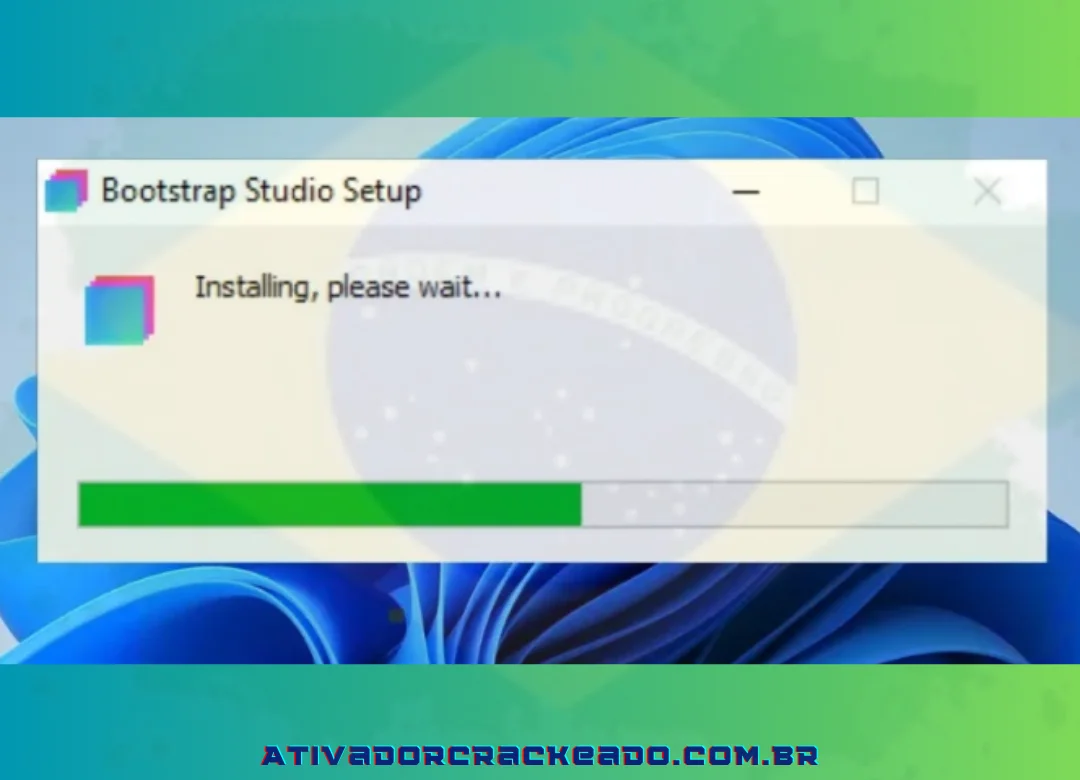 A instalação do software começará e pode levar de um a dois minutos.