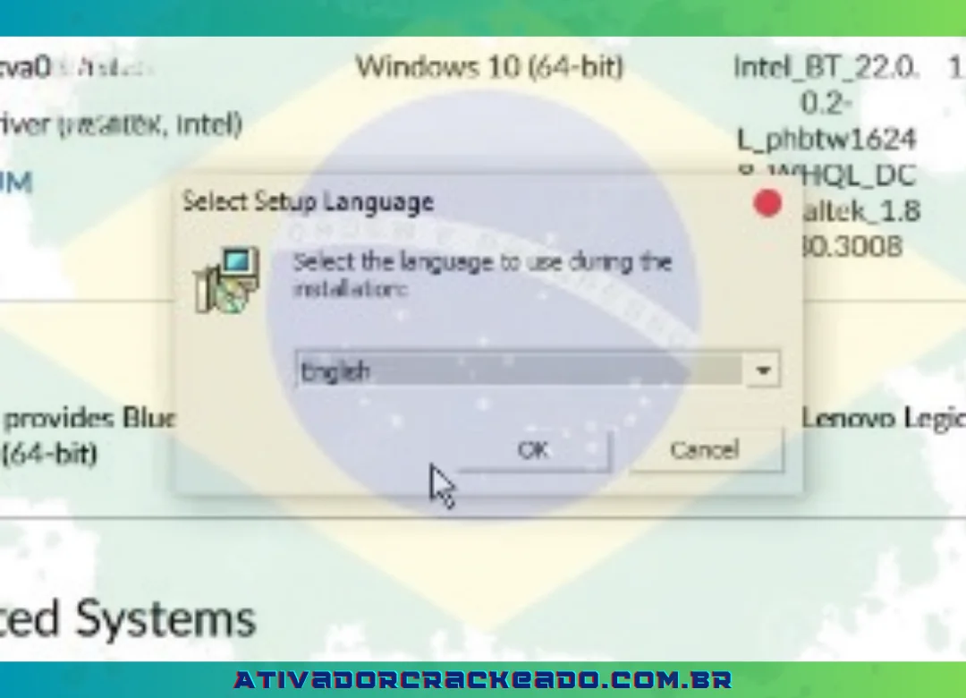Clique em “Ok” na caixa de interface exibida após o programa ser aberto após baixar o driver Bluetooth.