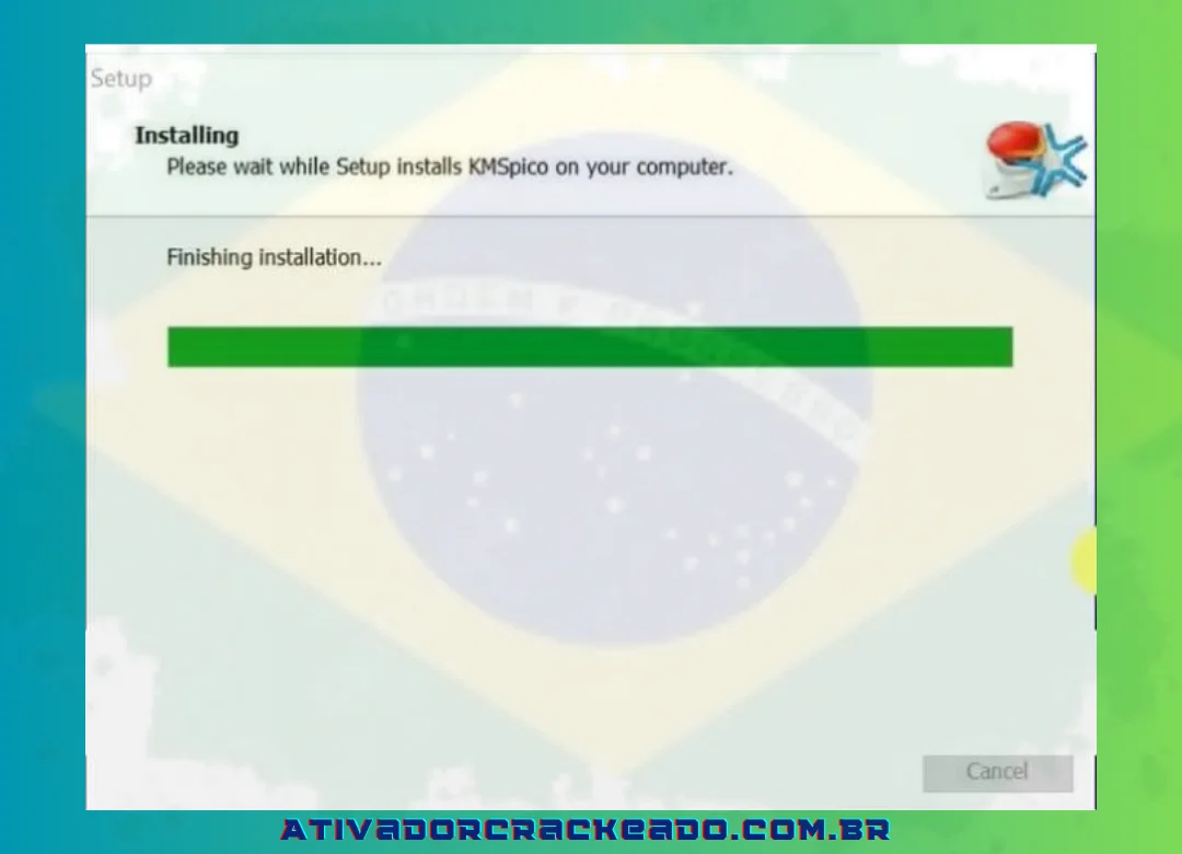 Dê ao KMSpico alguns segundos para concluir a instalação antes de fechar a caixa de diálogo.