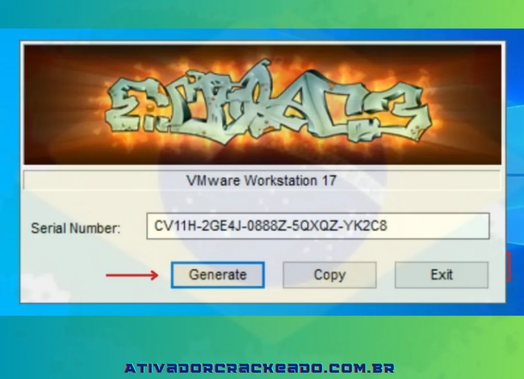 Depois de instalar o patch do VMware Workstation, escolha “gerar” para