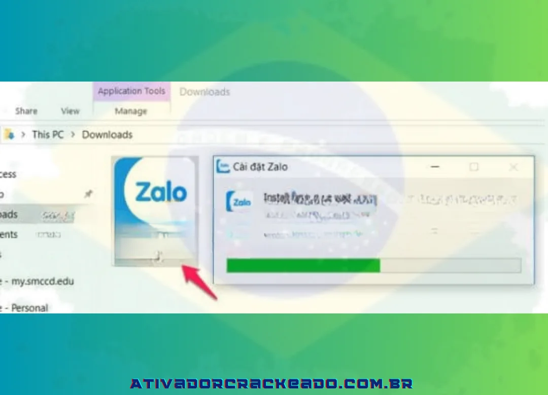Inicie o arquivo de configuração para iniciar a instalação do Zalo no PC.