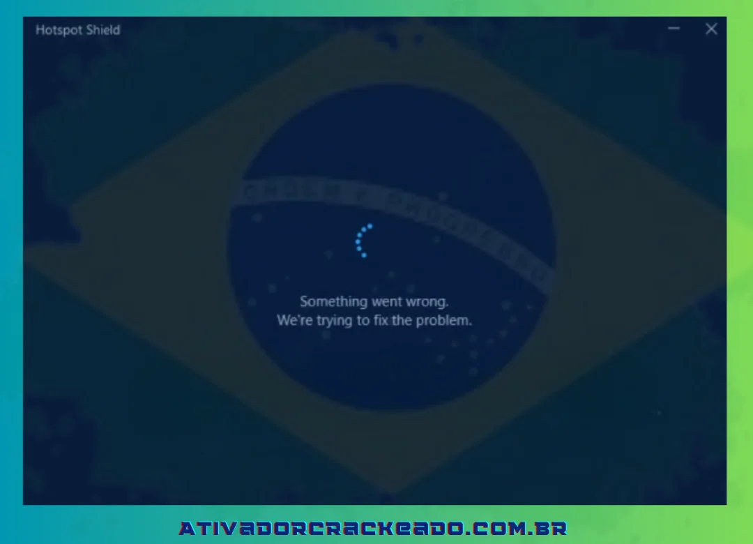 No entanto, certos sistemas exibirão o seguinte erro ao violar o escudo do ponto de acesso.