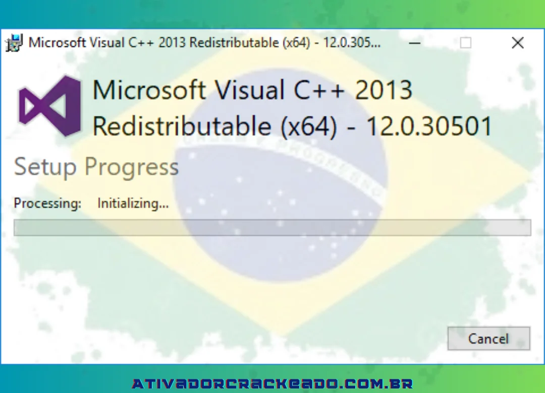 O aplicativo Microsoft Visual C++ 2013, que inclui uma biblioteca