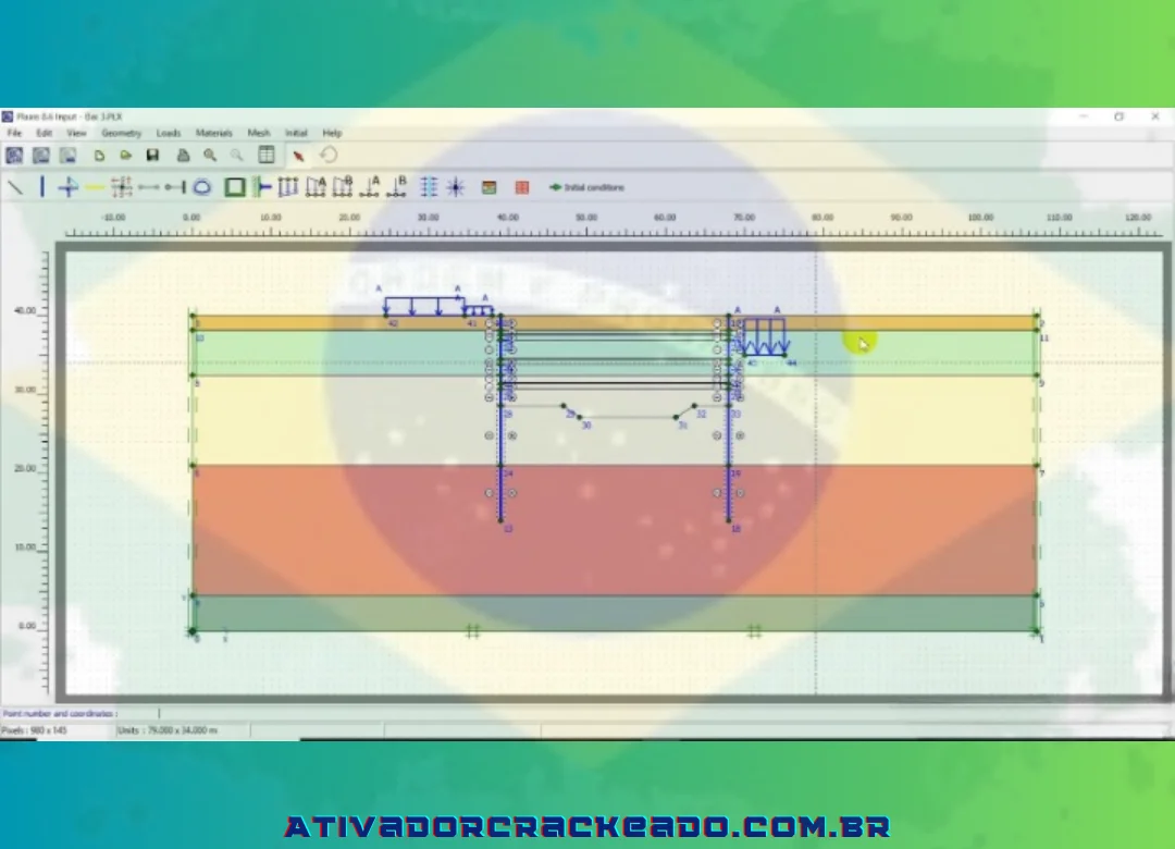 Portanto, o software Plaxis foi quebrado com sucesso.