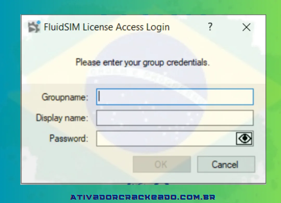 Abra o FluidSIM 5 Home Use e faça login com os detalhes da conta fornecidos