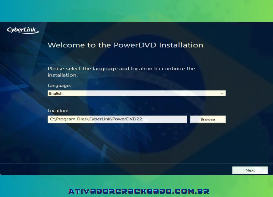 Agora é possível instalar nosso PowerDVD.