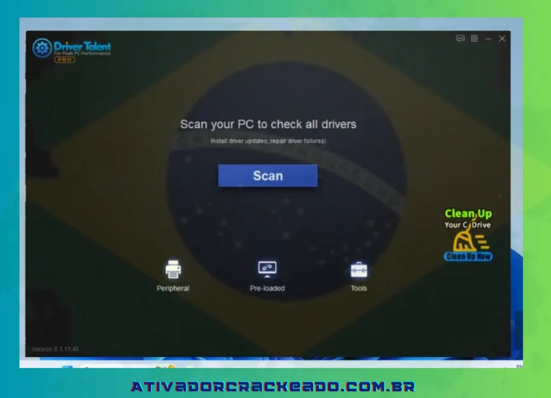 Aqui o Driver Talent Pro foi instalado, agora você pode escanear seu PC.