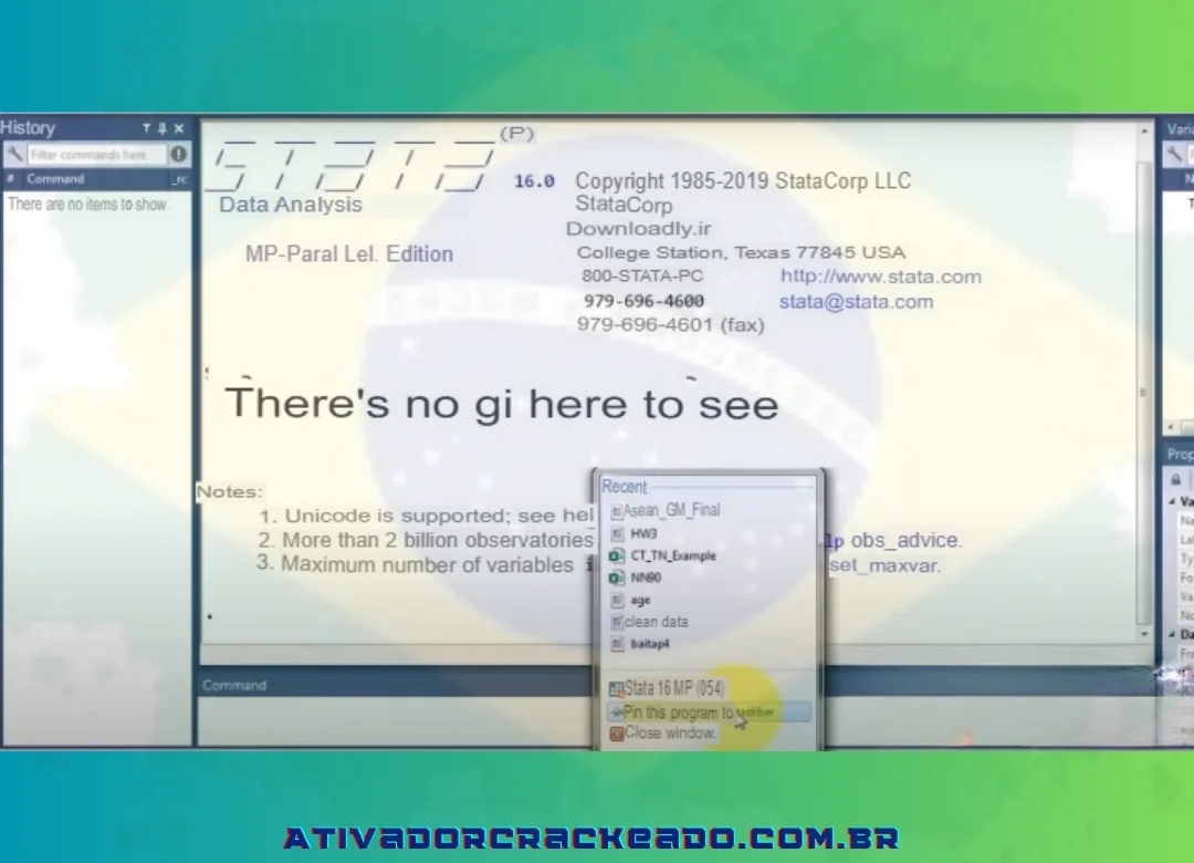 Clique para abrir a pasta StataMP-64