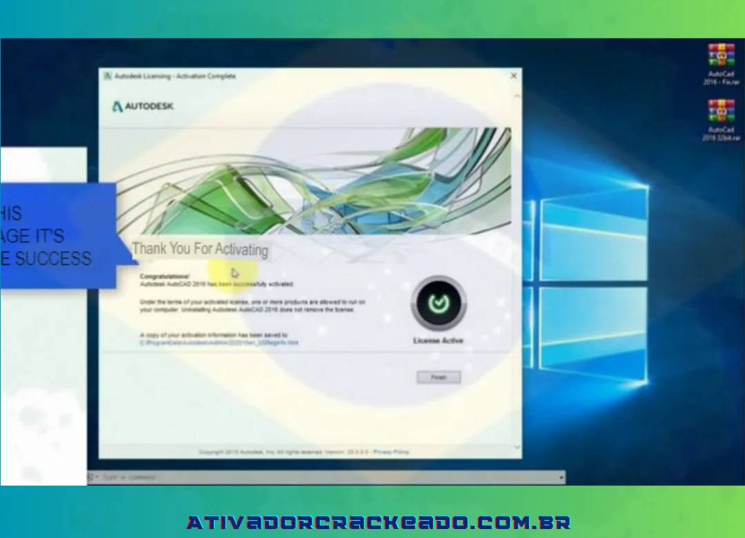 Como verificar se o Autocad 2016 foi quebrado com sucesso