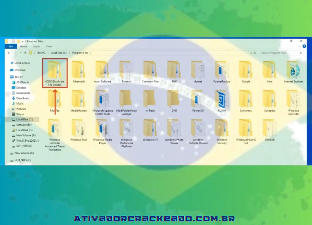 Lá você verá a pasta de arquivos 4DDiG Duplicate File Deleter, então abra-a.