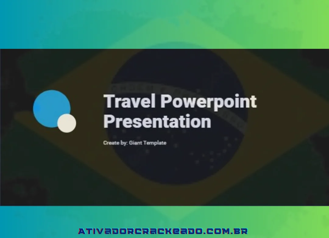 Modelo de slide de apresentação de viagens PPT