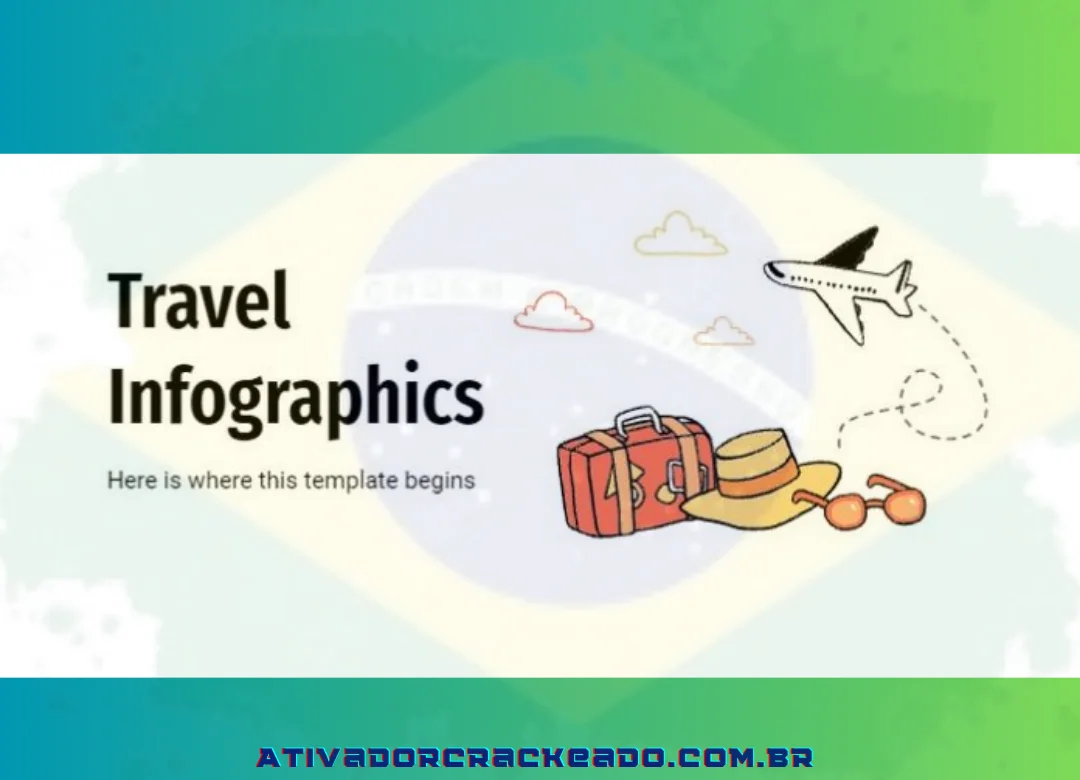 Modelo de slide de infográfico de viagens