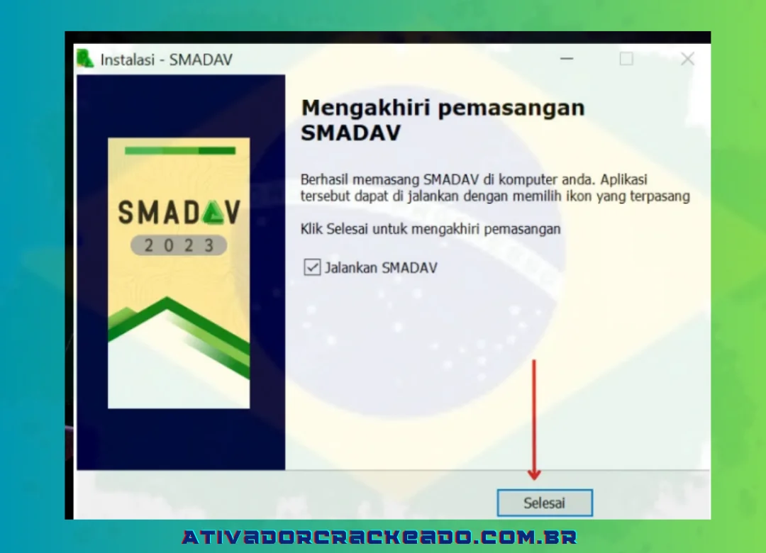 O programa agora está instalado no seu computador, você pode optar por executar o SMADAV e clicar em “Concluir”. Isso iniciará o programa.