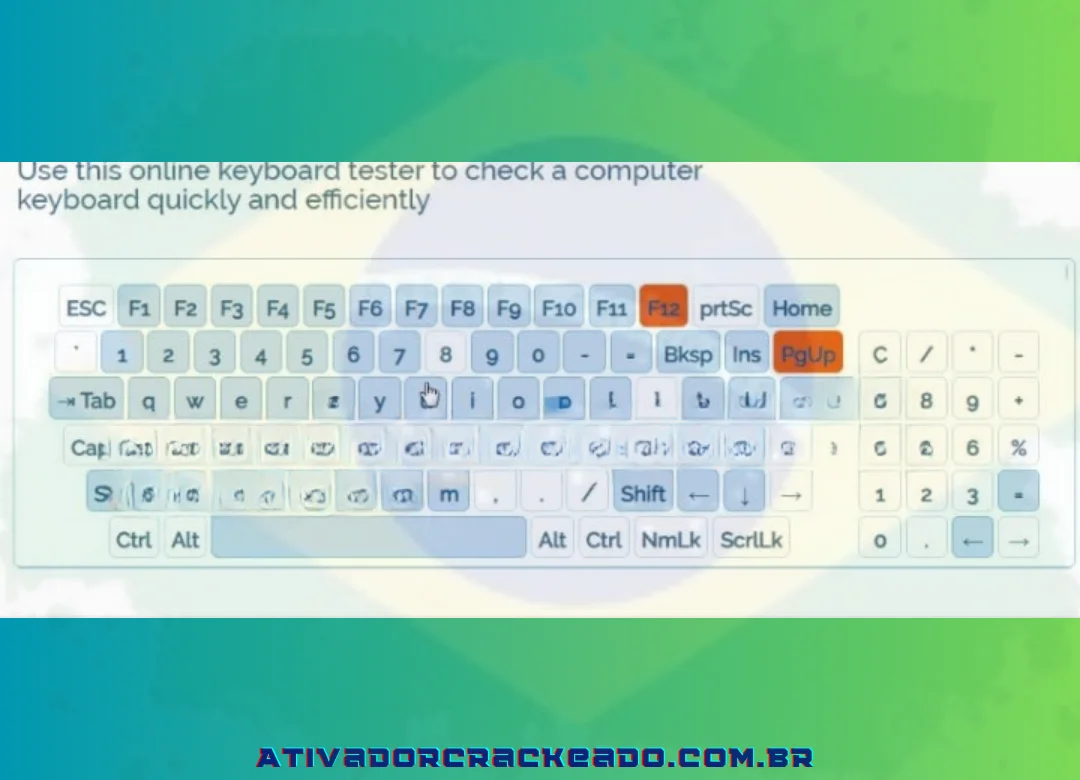 Teclado com teste de microfone online