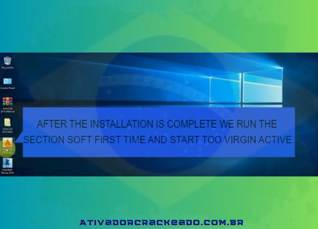 Você deve iniciar o arquivo crackeado do AutoCAD 2016 primeiro. Inicie o software crackeado para Autocad 2016.