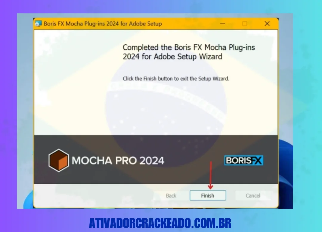 A instalação agora está concluída, então basta clicar em “Concluir” para sair do assistente de configuração.