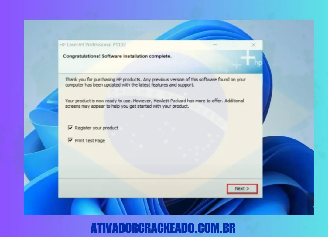 A instalação do software está concluída, basta clicar duas vezes nas opções e clicar em Avançar.