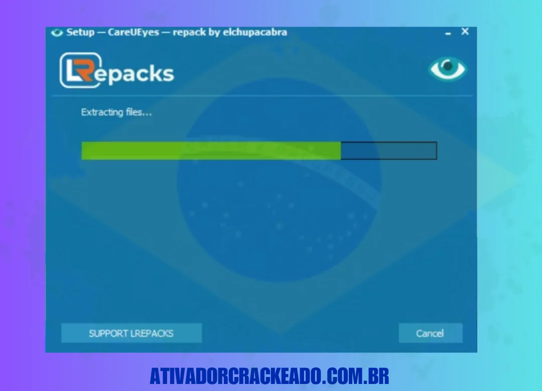 Agora, você pode ver a instalação deste software.