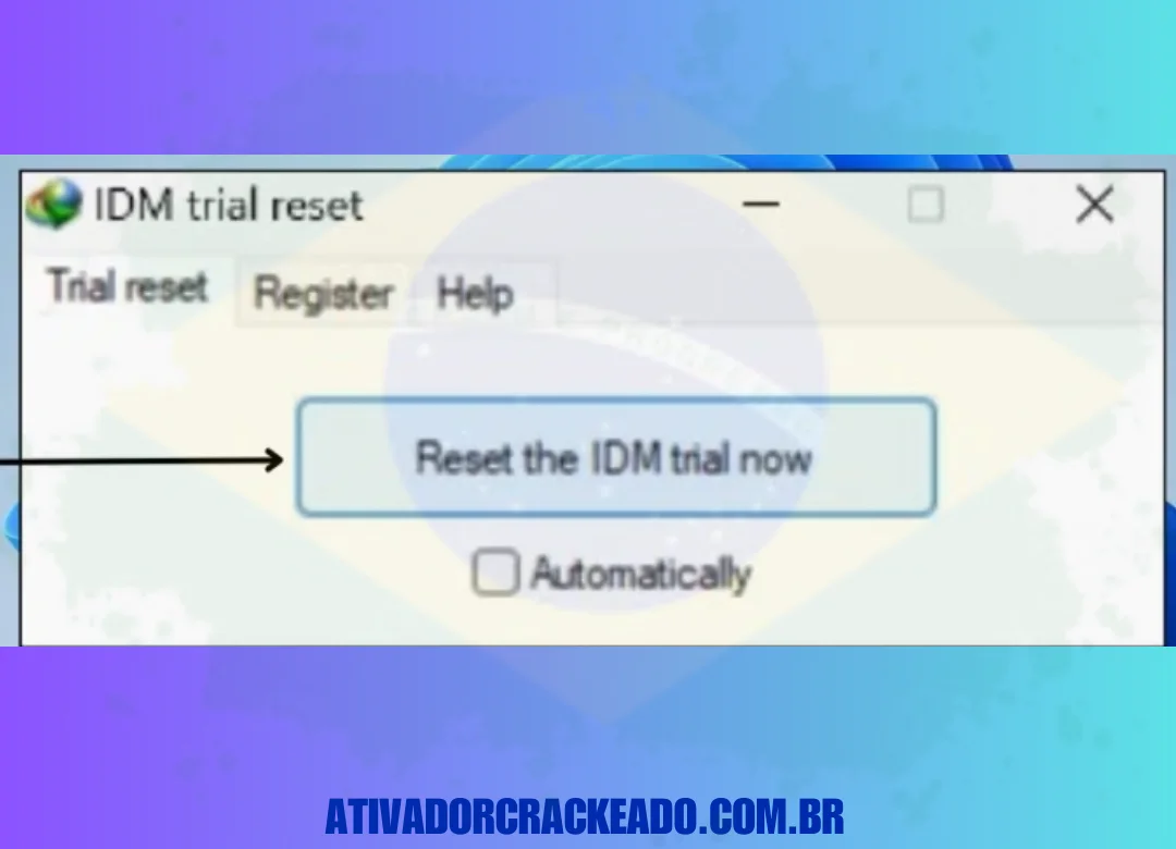 Agora você precisa executar o trial reset.exe. Primeiro, se você quiser redefinir