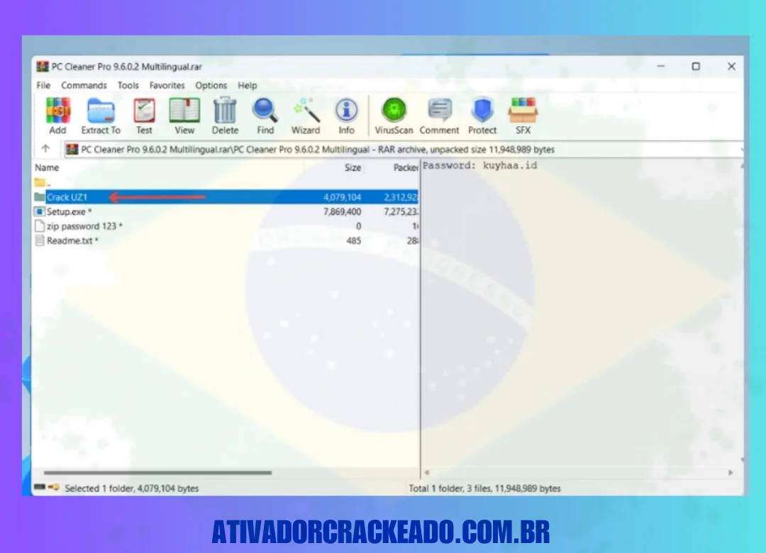 Após a instalação, no arquivo zip baixado você obterá o arquivo de patch.