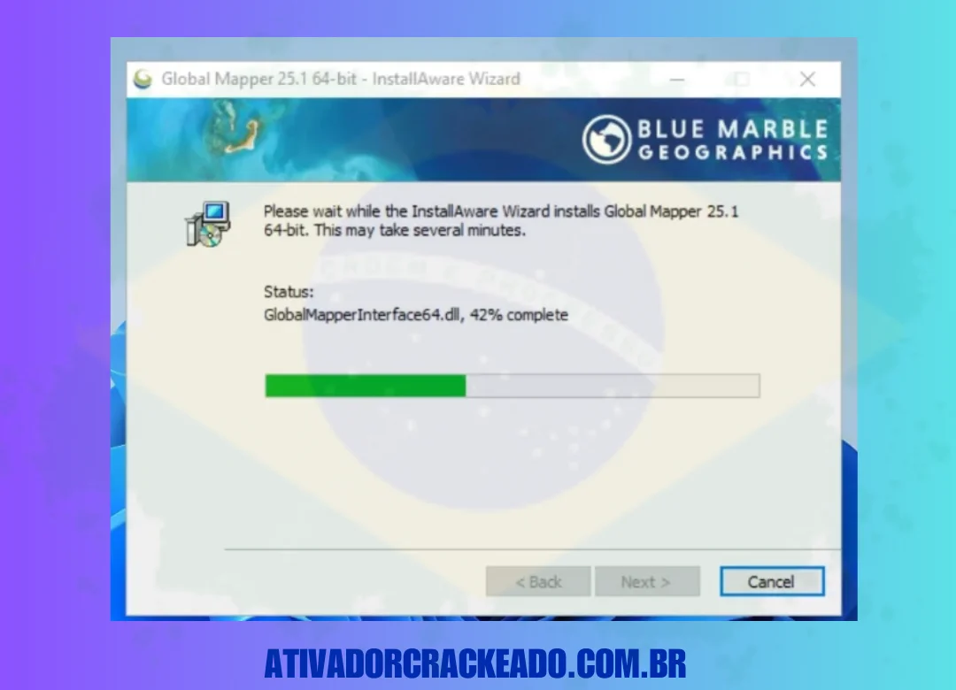 Basta clicar em Avançar para iniciar o processo de instalação.