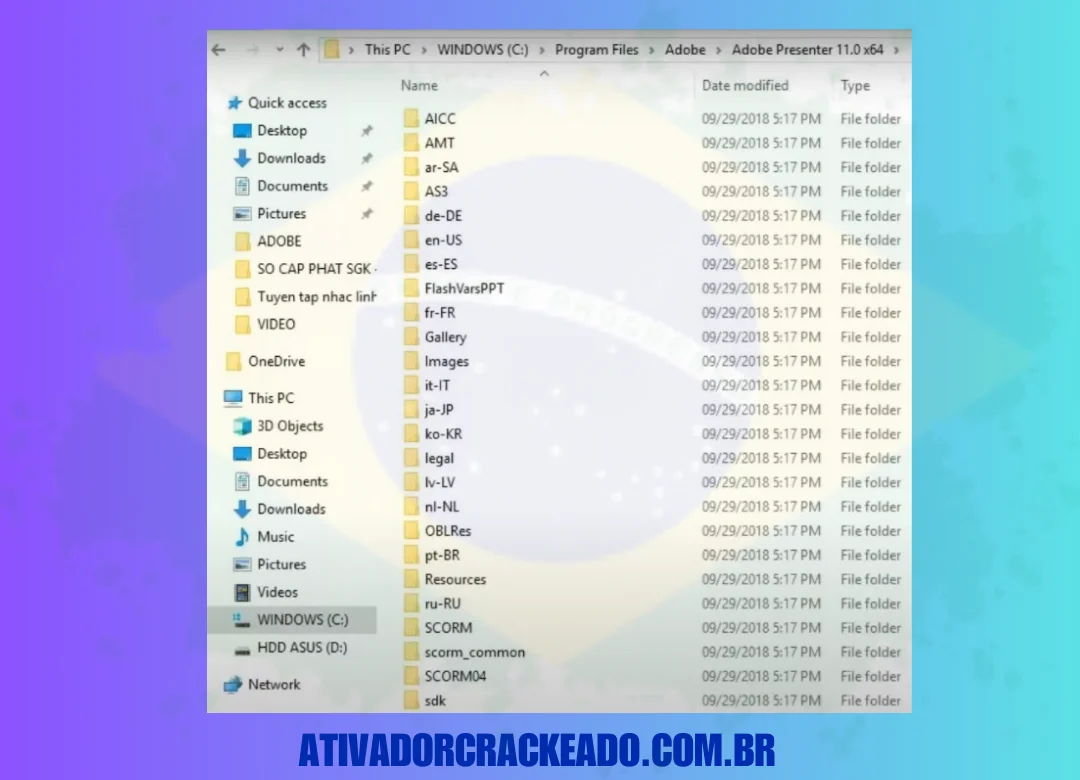 Coloque o arquivo clonado no diretório CArquivos de ProgramasAdobe