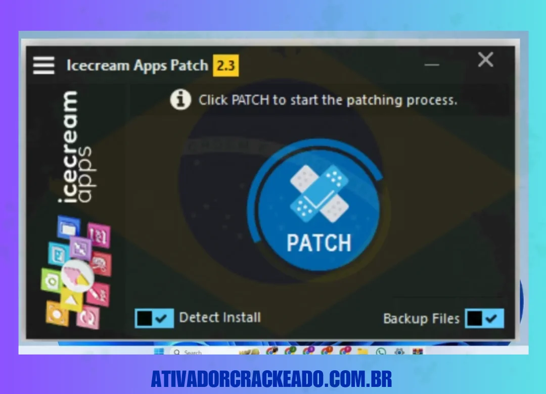 Depois disso, clique em Patch para iniciar o processo de aplicação de patches.