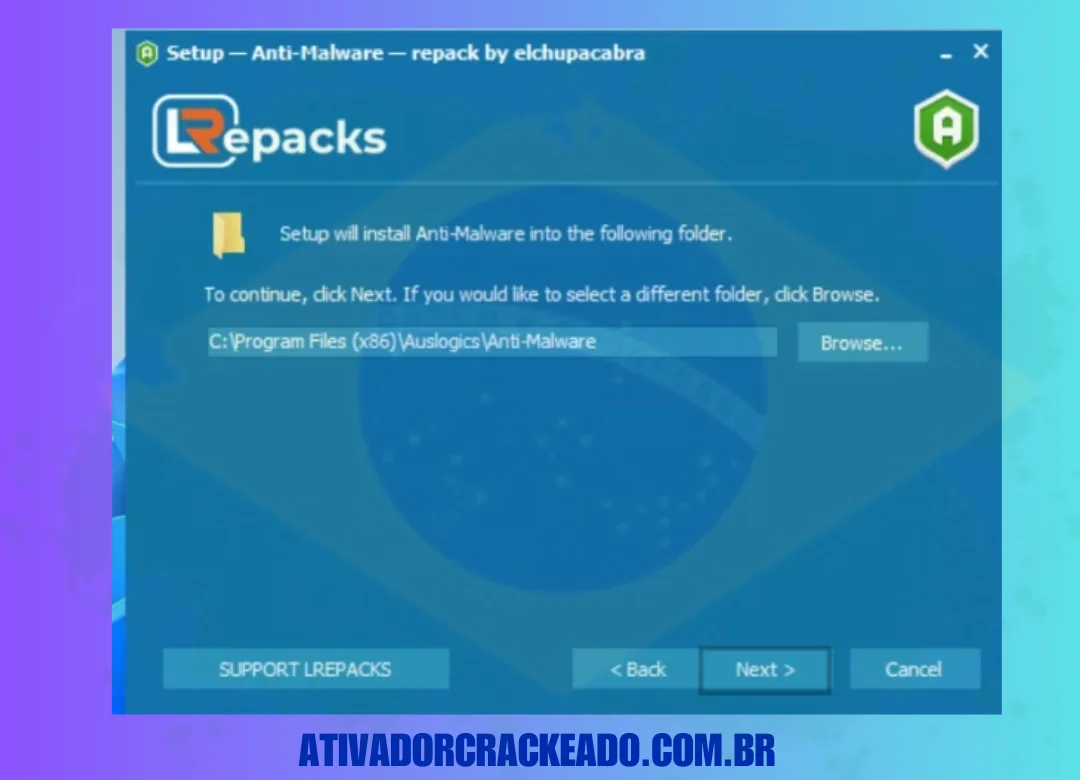 Depois disso, determine o navegador a ser instalado. Então, clique em Next.