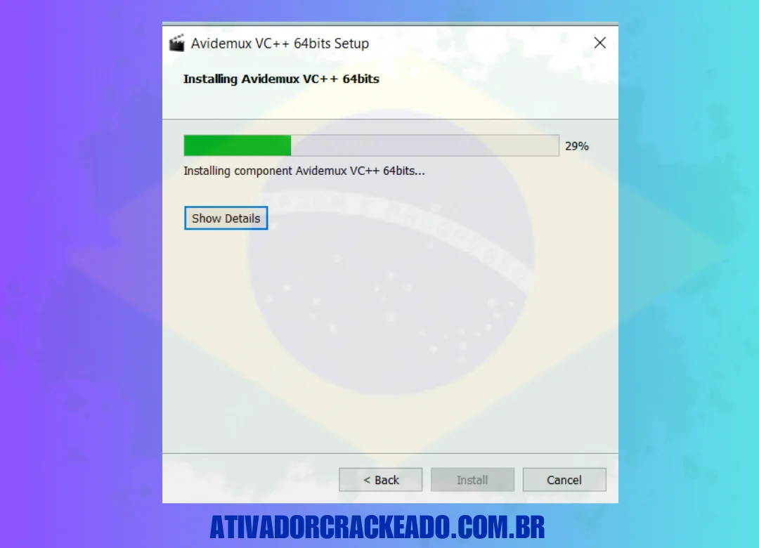 Depois disso, o procedimento de instalação começará e não levará mais do que dois a três minutos para ser concluído.