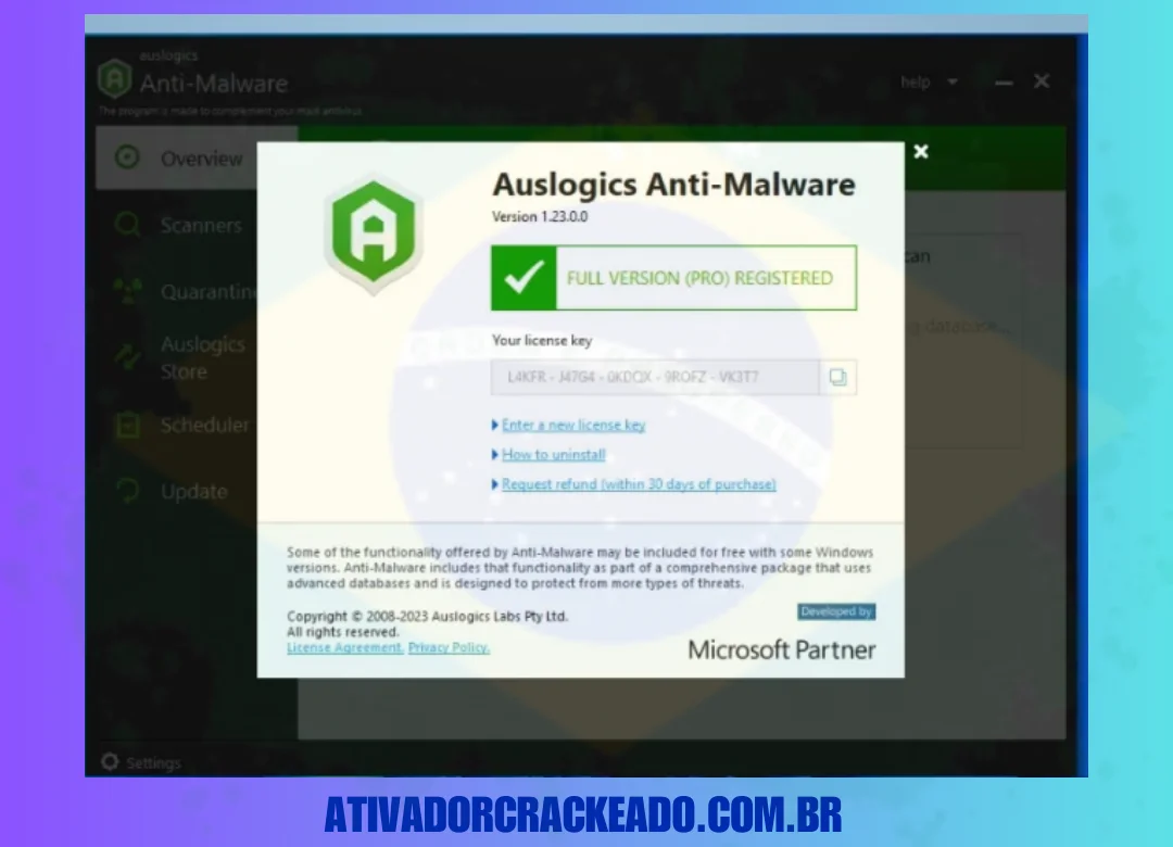 Depois disso, você pode ver a interface do Auslogics Anti-Malware. Você pode ver que esta é uma versão pré-ativada e não precisa ser crackeada ou corrigida.