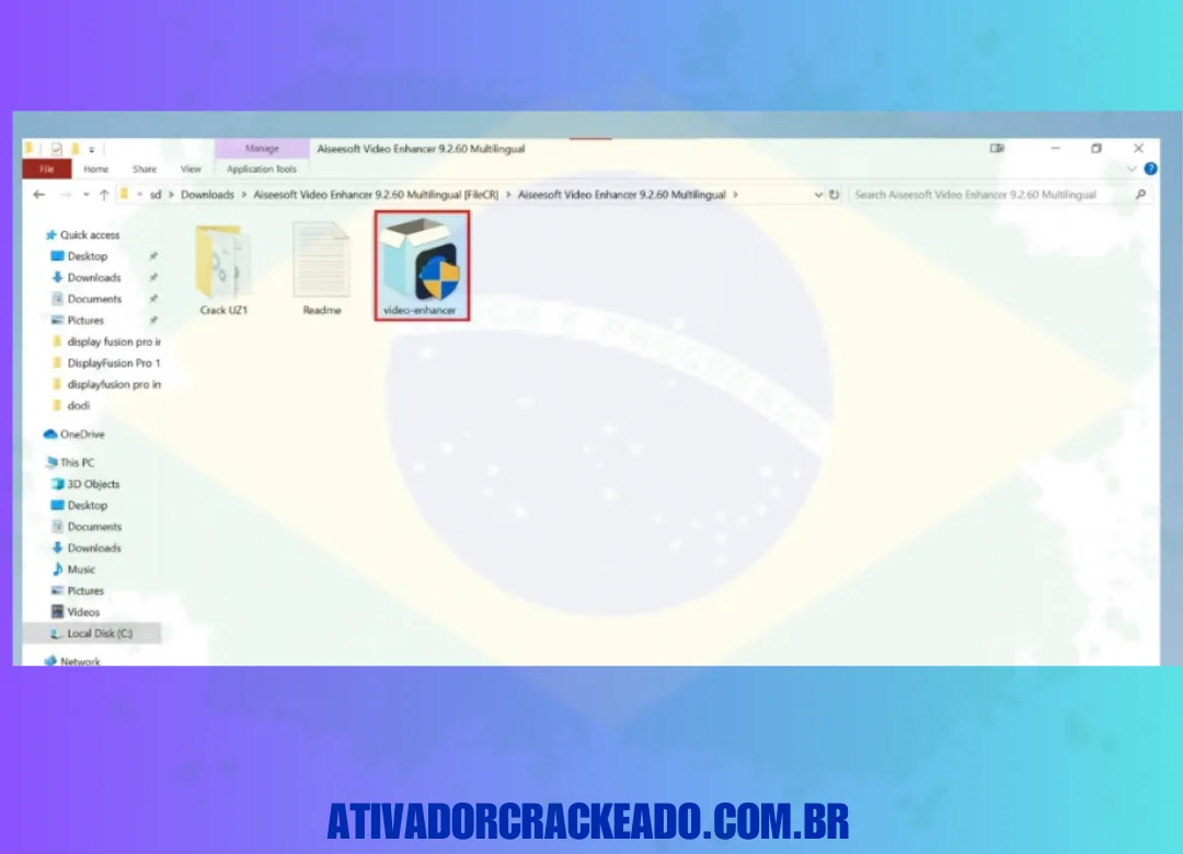 Depois disso, você precisa abrir o arquivo .exe.