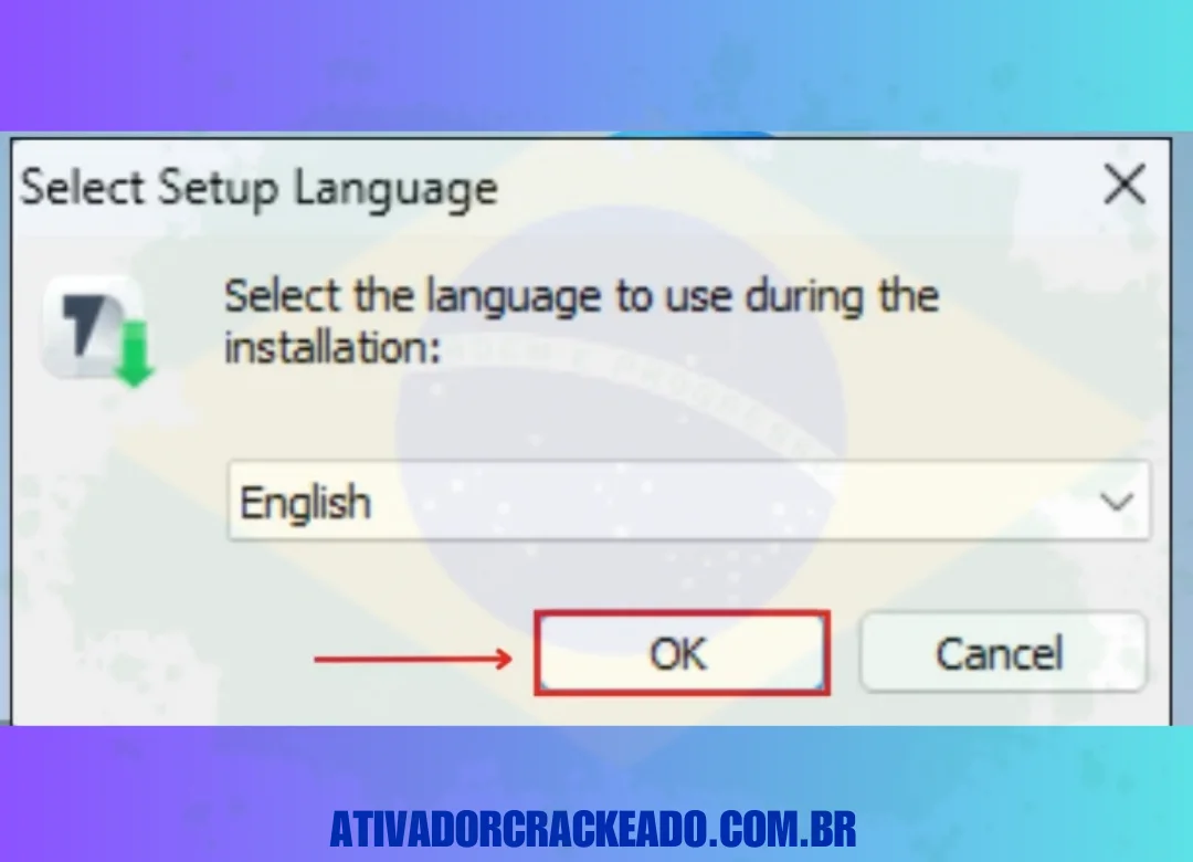 Depois disso, você precisa selecionar o idioma das configurações.