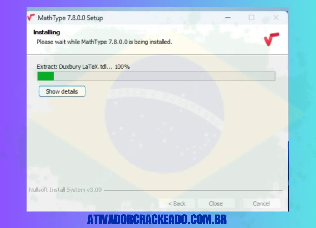 Depois disso, você verá o processo de instalação.