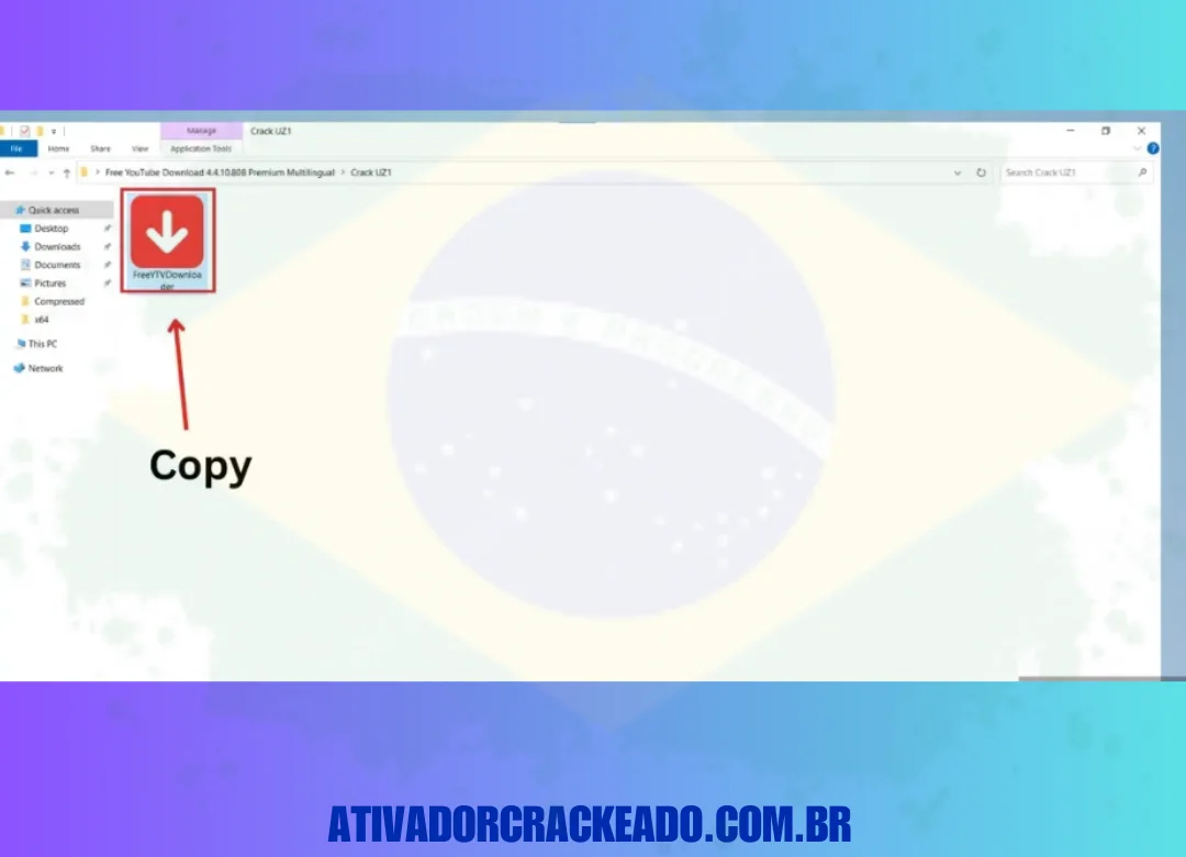 Depois você copia o arquivo exe disponível nele.